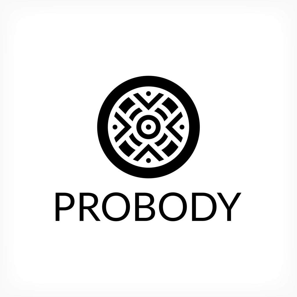 Logo Design by Kateryna Podolska for 'PROBBODY' ads platform for SPA masters and salons, logo, logotype, brand, identity, design, creative, sign, icon, create, massage, SPA, salons, masters, community, platform, ads, posting, Instagram, Instagram feed, posts design, social media content design